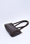 Brown Color Shk195 Faux Leather Single Compartment Baguette Model Zippered Hand, Arm and Shoulder Bag - 7