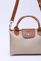 Mink-Tan Shk135 Faux Leather, Single Compartment, Double Strap Hand, Arm and Cross Shoulder Bag - 7