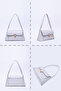 Gray Shk153 Faux Leather Lock Detailed Standard Strap Single Compartment Hand, Arm and Shoulder Bag - 8