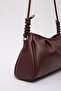 Claret Red Shk172 Faux Leather Zippered Single Compartment Strap Hand, Arm and Shoulder Bag - 5