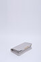 Gray Shk186 Faux Leather Single Compartment Snap Chain Strap Hand, Arm and Shoulder Bag - 6