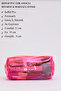 Pink Shk104 Rectangular Transparent PVC Multi-Purpose Travel & Makeup Bag L:8 E:19 W:8 cm - 3