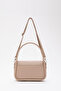 Mink Shk97 Faux Leather Front Pocket Detailed 2 Compartment Adjustable Strap Hand, Arm and Shoulder Bag - 3