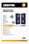 Professional Active Speaker System Bluetooth Speaker Wireless Microphones| LED Lights USB |GMS8569 - 2