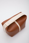 Tan-Cream Shk85 Zippered Single Compartment Snap Strap Daily Hand and Arm Bag L: 16 E:27 W: 13 cm - 6