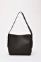 Brown Color Shk185 Faux Leather Snap Fastener Standard Handle Strap Hand, Arm and Shoulder Bag