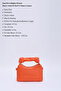 Orange Shk24 Original Soft Leather Knot Detailed Chain Strap Hand and Shoulder Bag - 3