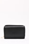 Black Shk204 Faux Leather 13 Compartments Snap Wallet with Card Holder, Paper and Coin Compartment