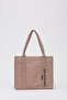 Mink Shk74 Double Strap The Tote Bag Embroidery Embroidered Makeup Bag Arm and Shoulder Bag L:25 E:29 W:1