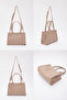 Mink Shk83 Faux Leather Single Compartment Zippered Double Strap Hand, Arm and Shoulder Bag L:17 E:27 W:10 - 8