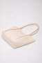 Cream Shk80 Faux Leather Large Size Arm and Shoulder Bag with Front Pocket and Snap Fastener Makeup Bag U:26 E:40 W:8 c - 5