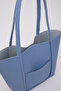 Blue Shk80 Large Size Shoulder Bag with Top Pocket Makeup Bag - 6