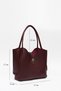 Claret Red Shk126 Faux Leather Lock Detailed Makeup Bag Hand, Arm and Shoulder Bag - 2