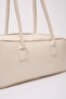Cream Shk193 Faux Leather Single Compartment Bowling Hand, Arm and Shoulder Bag - 5