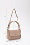 Mink Shk97 Faux Leather Front Pocket Detailed 2 Compartment Adjustable Strap Hand, Arm and Shoulder Bag - 2