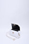 White Shk188 Faux Leather Single Compartment Lock Detailed Strap Hand, Arm and Shoulder Bag - 5
