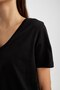 Regular Fit V-Neck Short Sleeve T-Shirt W9578AZ24SM - 4