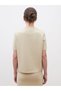 Alita City Farkıyla Soulife Beige Knitwear Plain Women's Cardigan - 4