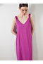 V-Neck Straps A-Line Dress - 2