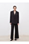 Black Crepe Women's Blazer Jacket - 2