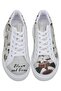 Women's Vegan Leather Beige Sneakers - Bloom and Grow Design - 3