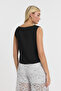 Women's Blouse - Muslin Trimmed Zero Sleeve - Crop - 1040 - 5