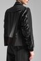 Women's Satin Fabric and Striped Fabric Detailed Design Blazer Jacket - 8