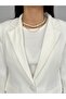 Women's Blazer Jacket with Cap Detail - 4