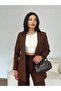 Women's Blazer Jacket with Cap Detail - 3