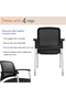 Interio Modern Relax Stackable Mesh Chair with Armrests - Black - 5