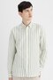 Regular Fit Striped Cotton Long Sleeve Shirt C4371AX24SP