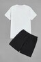 Black and White Nasa Printed Unisex Children's Summer Suit - 2