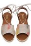 Women's Vegan Leather Multicolor Lace-Up Sandals - Geometric Shapes Design - 3