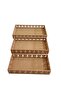 طقم صينية مستطيلة بنمط حافة MDF مكون من 3 قطع - 4