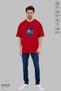 Unisex Crew Neck Nasa Mickey Mouse Printed Cotton Oversize Short Sleeve T-Shirt - 2