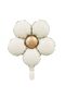 Cream Daisy 1 Year Old Happy Birthday Star Number Foil Balloon Set - 4