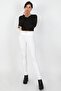 White Gabardine Women's Trousers