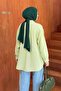 Tree Bark Textured Cotton Hijab Shirt Mint Green - 4