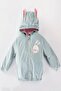 Children'S-Baby Coat Raincoat with Cute Rabbit Figure, Backpack, Cotton Lining, Ears, Hood - 4