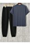 Smoked Oversize Paris Design T-Shirt, Black Jogger and Set - 3
