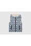 Boy's Blue White Mix Patterned and Hooded Vest