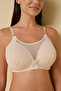 - No Underwire, Sponge, Tulle Detail, Side Wire Supported, Gathering Bra 264