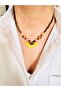 Sunflower Tiger Eye Natural Stone Necklace 43 cm