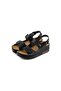 Women's Orthopedic Anatomical Footbed Double-Strap Hook-and-Loop Back-Buckled Daily Sandals Slippers - 5