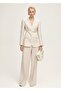 Linen Blazer Jacket with Belt - 2