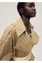 Oversize Wrinkled Look Trench Coat - 8
