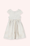 Girl's Short Sleeve Party Beige Dress - 4