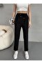 Women's High Waist Elastic and Laced Carrot Cut Fabric Trousers - 2