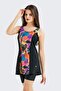 Tights Dress Swimsuit C14384 Black/Multicolor