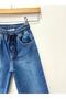 Girl's Loose Cut Jeans with Elastic Waist - 2
